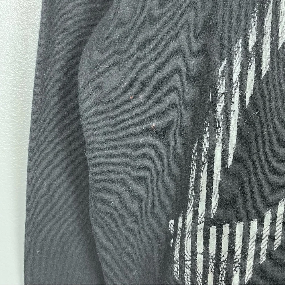 True Religion Men's Long Sleeve Skeleton Graphic Black Tee Size L; Streetwear